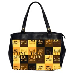 I Love Art Deco Typographic Motif Collage Print Oversize Office Handbag (2 Sides) by dflcprintsclothing