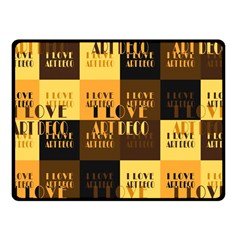 I Love Art Deco Typographic Motif Collage Print Fleece Blanket (small)