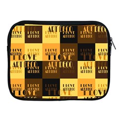 I Love Art Deco Typographic Motif Collage Print Apple Ipad 2/3/4 Zipper Cases by dflcprintsclothing