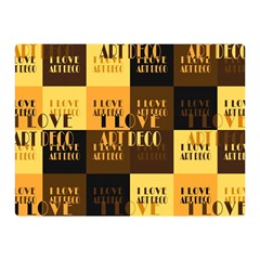 I Love Art Deco Typographic Motif Collage Print Double Sided Flano Blanket (mini) 