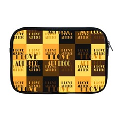 I Love Art Deco Typographic Motif Collage Print Apple Macbook Pro 17  Zipper Case