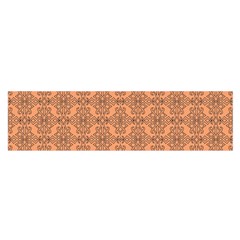 Timeless   Black & Cantaloupe Orange Satin Scarf (Oblong)