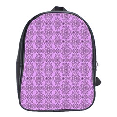 Timeless - Black & Lavender Purple School Bag (xl) by FashionBoulevard