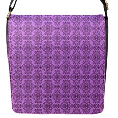 Timeless - Black & Lavender Purple Flap Closure Messenger Bag (s) by FashionBoulevard