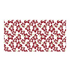 Cute Flowers - Carmine Red White Satin Wrap by FashionBoulevard