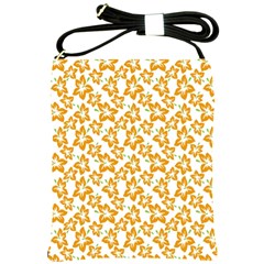 Cute Flowers - Honey Orange White Shoulder Sling Bag by FashionBoulevard