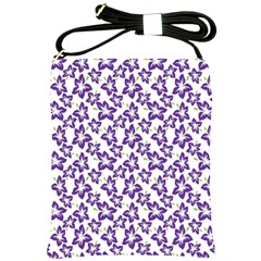 Cute Flowers - Imperial Purple Shoulder Sling Bag by FashionBoulevard