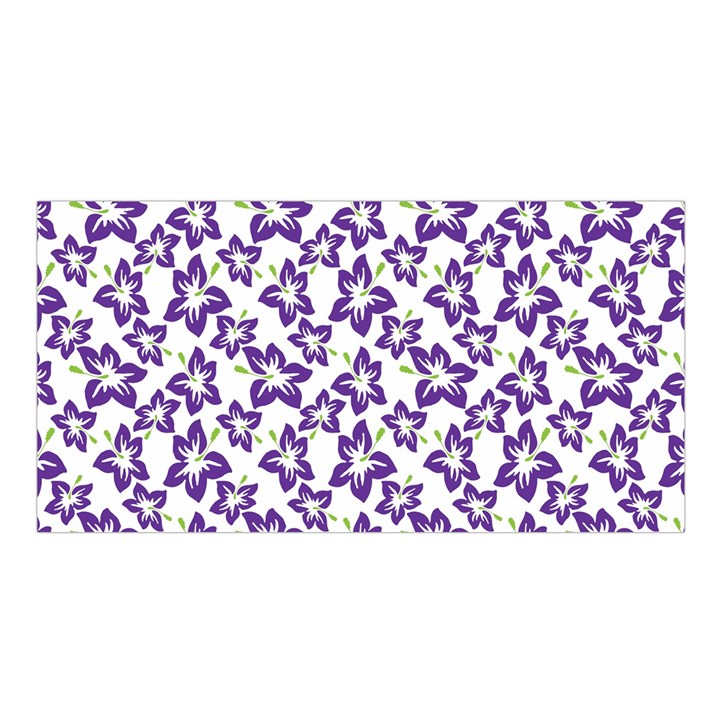 Cute Flowers - Imperial Purple Satin Shawl