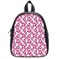 Cute Flowers - Peacock Pink White School Bag (small) by FashionBoulevard