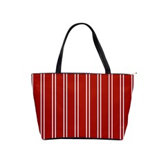 Nice Stripes - Apple Red Classic Shoulder Handbag by FashionBoulevard