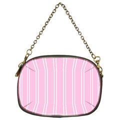 Nice Stripes - Blush Pink Chain Purse (one Side) by FashionBoulevard