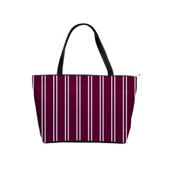 Nice Stripes - Boysenberry Purple Classic Shoulder Handbag by FashionBoulevard