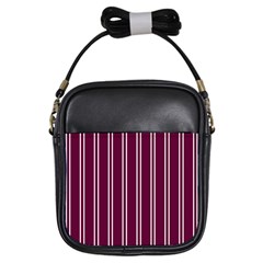 Nice Stripes - Boysenberry Purple Girls Sling Bag by FashionBoulevard