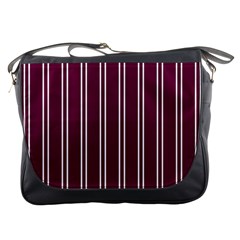 Nice Stripes - Boysenberry Purple Messenger Bag by FashionBoulevard