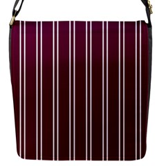 Nice Stripes - Boysenberry Purple Flap Closure Messenger Bag (s) by FashionBoulevard