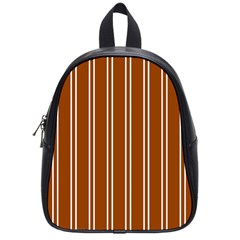 Nice Stripes - Burnt Orange School Bag (small) by FashionBoulevard