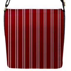 Nice Stripes - Carmine Red Flap Closure Messenger Bag (s) by FashionBoulevard