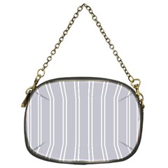 Nice Stripes - Cloudy Grey Chain Purse (one Side) by FashionBoulevard