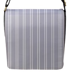 Nice Stripes - Cloudy Grey Flap Closure Messenger Bag (s) by FashionBoulevard