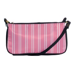 Nice Stripes - Flamingo Pink Shoulder Clutch Bag by FashionBoulevard