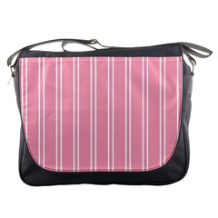 Nice Stripes - Flamingo Pink Messenger Bag by FashionBoulevard