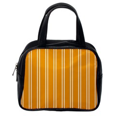 Nice Stripes - Honey Orange Classic Handbag (one Side) by FashionBoulevard