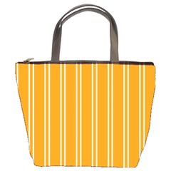 Nice Stripes - Honey Orange Bucket Bag by FashionBoulevard