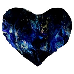 Somewhere In Space Large 19  Premium Heart Shape Cushions