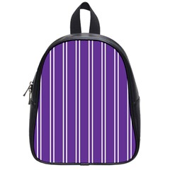 Nice Stripes - Imperial Purple School Bag (small) by FashionBoulevard