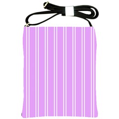 Nice Stripes - Lavender Purple Shoulder Sling Bag by FashionBoulevard