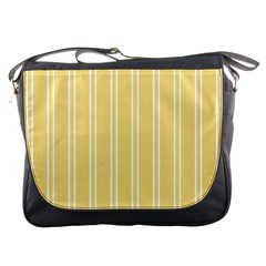 Nice Stripes - Mellow Yellow Messenger Bag by FashionBoulevard