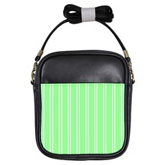 Nice Stripes - Mint Green Girls Sling Bag