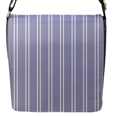 Nice Stripes - Silver Grey Flap Closure Messenger Bag (s) by FashionBoulevard