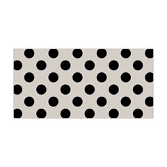 Polka Dots - Black On Abalone Grey Yoga Headband by FashionBoulevard