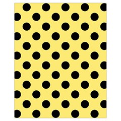 Polka Dots - Black On Blonde Yellow Drawstring Bag (small) by FashionBoulevard