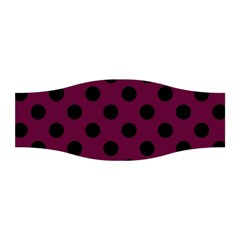 Polka Dots - Black On Boysenberry Purple Stretchable Headband by FashionBoulevard