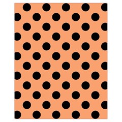 Polka Dots - Black On Cantaloupe Orange Drawstring Bag (small) by FashionBoulevard