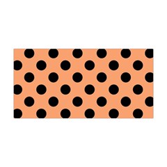 Polka Dots - Black On Cantaloupe Orange Yoga Headband by FashionBoulevard