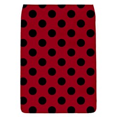 Polka Dots Black On Carmine Red Removable Flap Cover (s) by FashionBoulevard