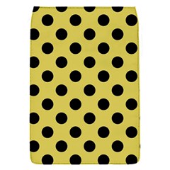 Polka Dots Black On Ceylon Yellow Removable Flap Cover (s) by FashionBoulevard