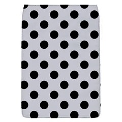 Polka Dots Black On Cloudy Grey Removable Flap Cover (S)