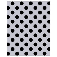 Polka Dots Black On Cloudy Grey Drawstring Bag (small) by FashionBoulevard