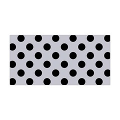 Polka Dots Black On Cloudy Grey Yoga Headband by FashionBoulevard