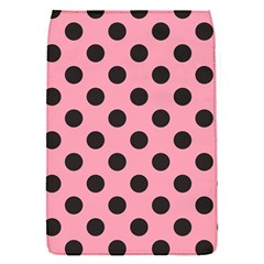 Polka Dots Black On Flamingo Pink Removable Flap Cover (s) by FashionBoulevard