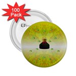 Birds And Sunshine With A Big Bottle Peace And Love 2.25  Buttons (100 pack)  Front