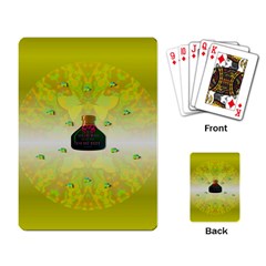 Birds And Sunshine With A Big Bottle Peace And Love Playing Cards Single Design (rectangle)