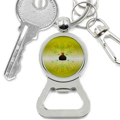 Birds And Sunshine With A Big Bottle Peace And Love Bottle Opener Key Chain by pepitasart