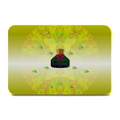 Birds And Sunshine With A Big Bottle Peace And Love Plate Mats by pepitasart