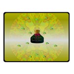 Birds And Sunshine With A Big Bottle Peace And Love Fleece Blanket (Small) 50 x40  Blanket Front