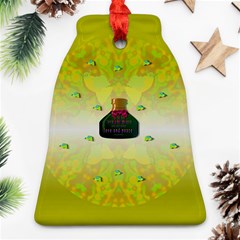 Birds And Sunshine With A Big Bottle Peace And Love Ornament (bell) by pepitasart